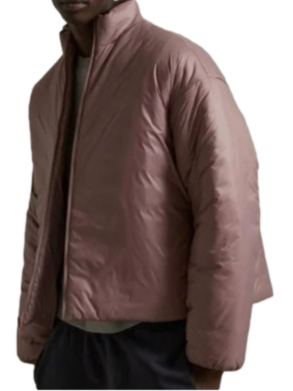 Standard Cloth Mauve Size Medium Channel-less Puffer Jacket Boxy Oversized